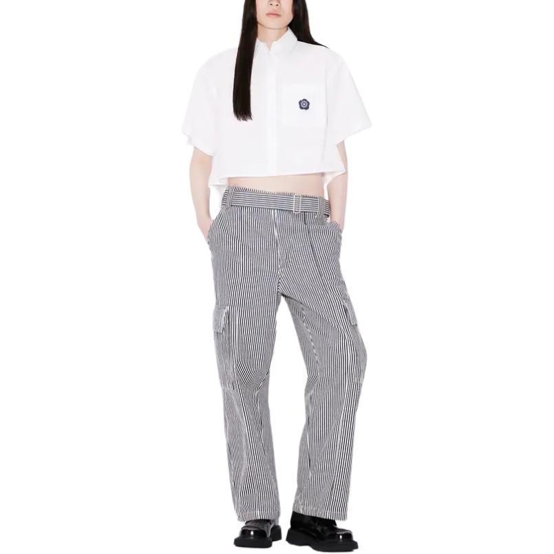 Shop (W) KENZO SS24 白色短袖短款衬衫 FE52CH2469LH-01