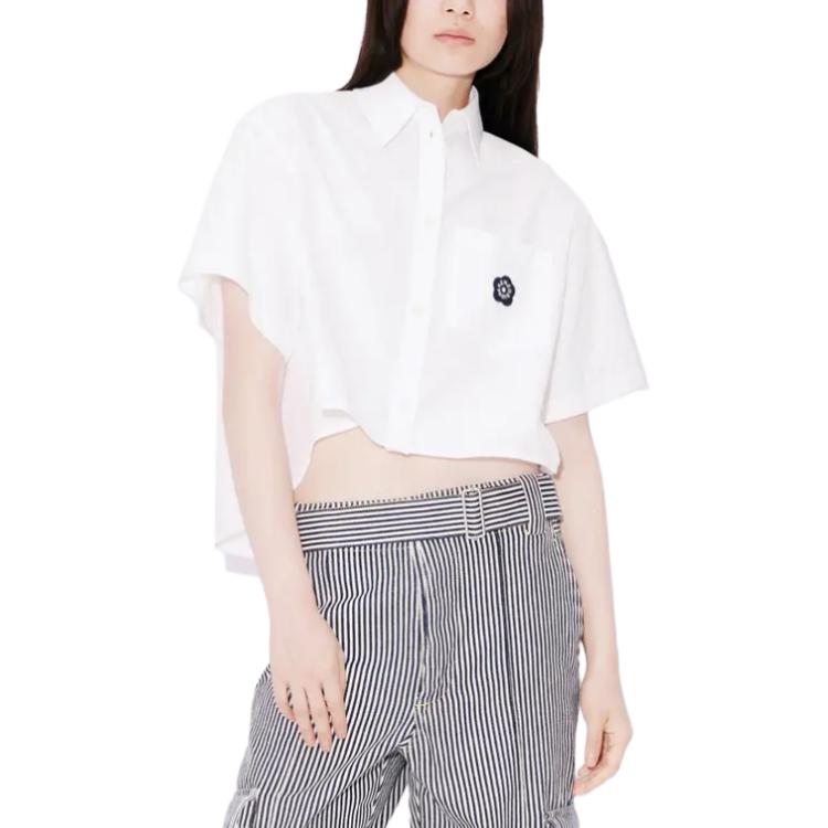 Purchase (W) KENZO SS24 白色短袖短款衬衫 FE52CH2469LH-01