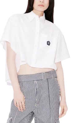 (W) KENZO SS24 白色短袖短款衬衫 FE52CH2469LH-01 Purchase (W) KENZO SS24 白色短袖短款衬衫 FE52CH2469LH-01