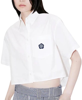 (W) KENZO SS24 白色短袖短款衬衫 FE52CH2469LH-01 Sizing (W) KENZO SS24 白色短袖短款衬衫 FE52CH2469LH-01