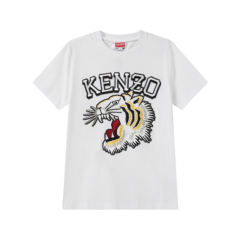 (Women) KENZO SS24  White T-Shirt with Embroidered Tiger Logo. FE52TS1164SG-02 圖 2