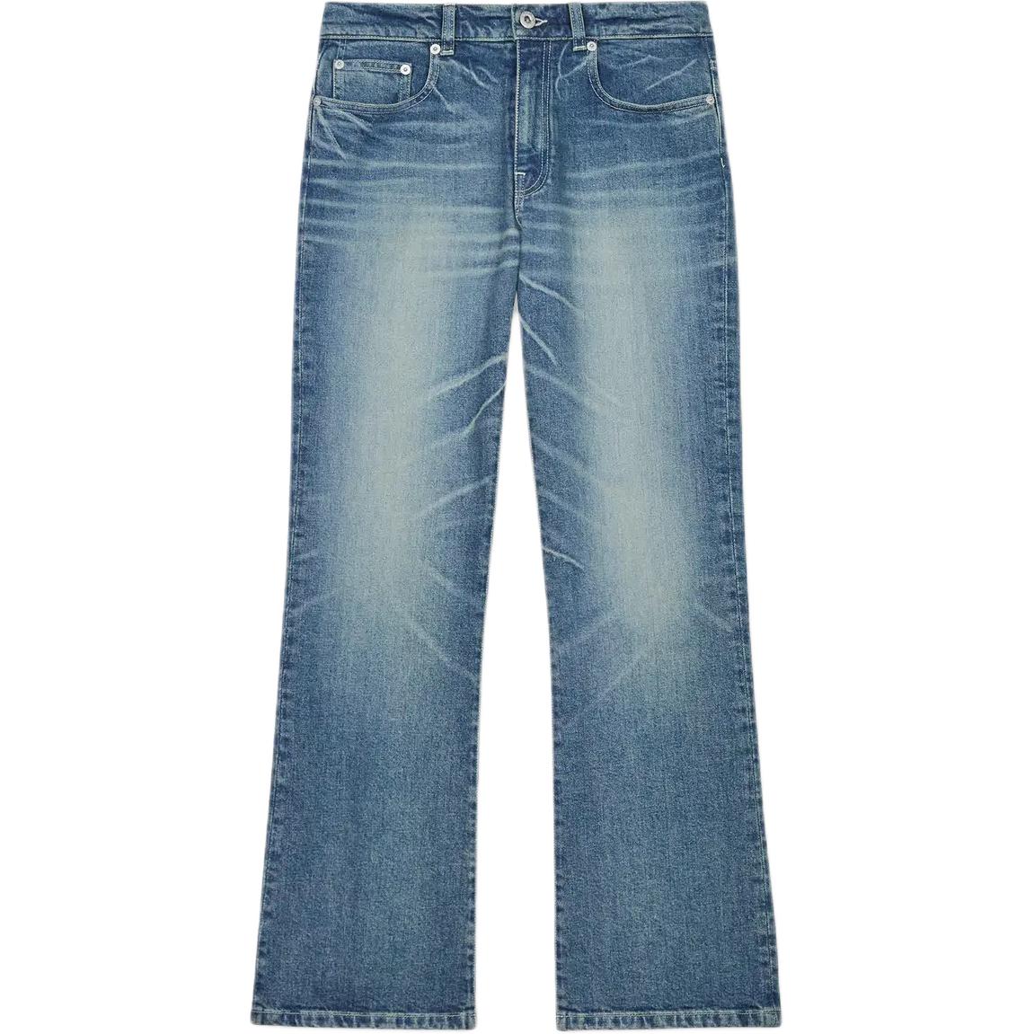 Order (Women) KENZO SS24 Bleached Zip Side Pocket Jeans  Indigo Blue FE62DP2296S7-DY