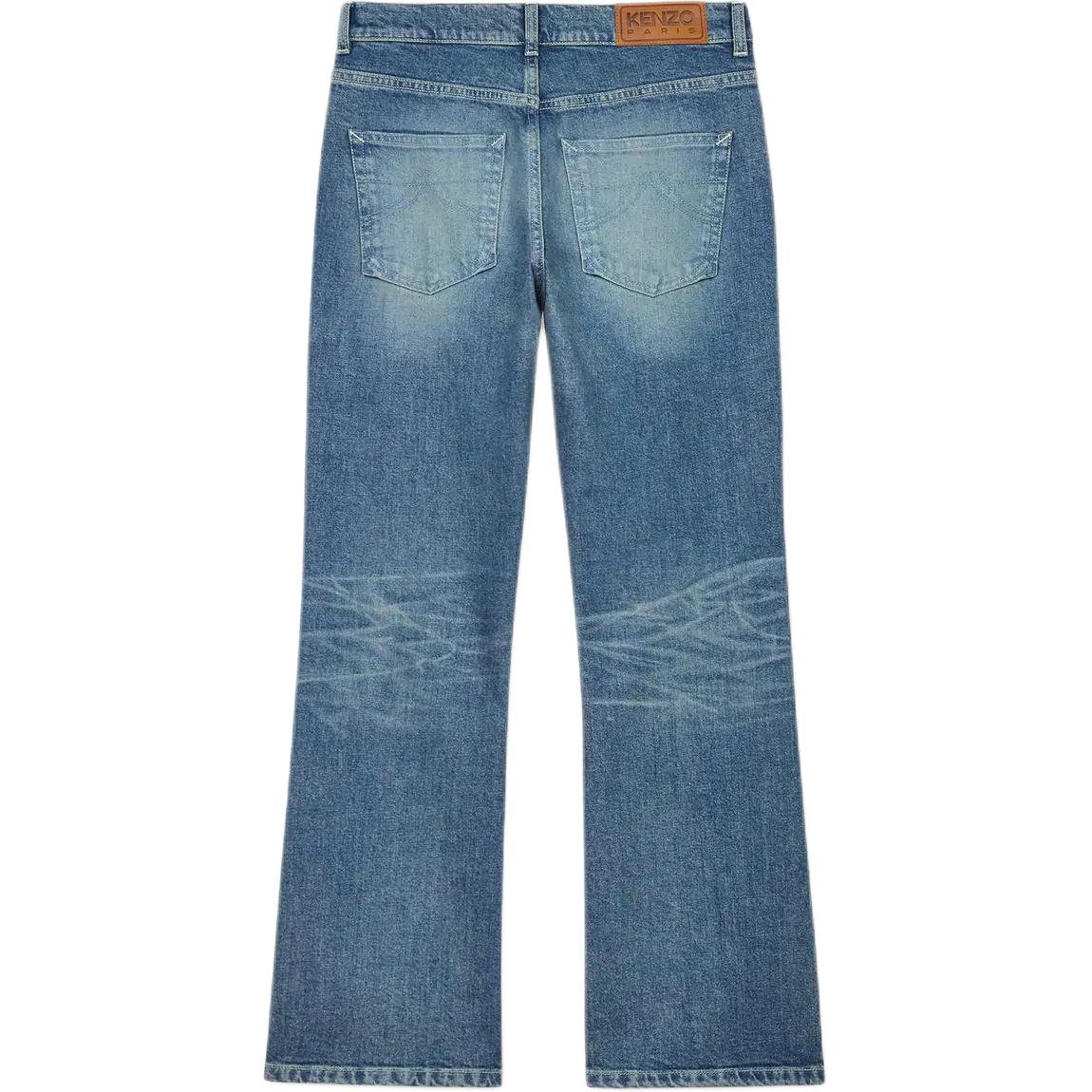 Lookbook (Women) KENZO SS24 Bleached Zip Side Pocket Jeans  Indigo Blue FE62DP2296S7-DY