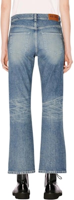 (Women) KENZO SS24 Bleached Zip Side Pocket Jeans Indigo Blue FE62DP2296S7-DY Details for (Women) KENZO SS24 Bleached Zip Side Pocket Jeans Indigo Blue FE62DP2296S7-DY