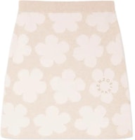 (Women) KENZO SS24 Floral Embroidered Mid-Waist Elastic Skirt Beige - FE62JU4623CN-11 (Women) KENZO SS24 Floral Embroidered Mid-Waist Elastic Skirt Beige - FE62JU4623CN-11