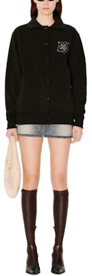 (Women) KENZO SS24 Floral Letter Oversized Long-Sleeve Cardigan Women’s Black. FE62SW1514MF-99J Shop (Women) KENZO SS24 Floral Letter Oversized Long-Sleeve Cardigan Women’s Black. FE62SW1514MF-99J