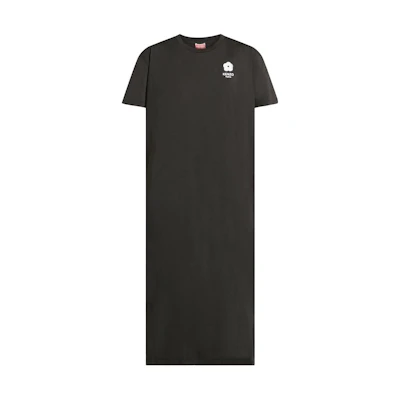 (Women) KENZO SS24 Floral Logo Print Short-Sleeve Dress Women’s Black. FE52RO7514SO-99J