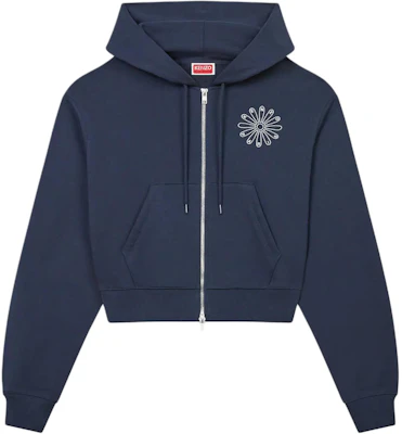 (W) Kenzo SS24 标志拉链连帽卫衣带口袋 - 深蓝色 FE62SW1524MI-79 Buy (W) Kenzo SS24 标志拉链连帽卫衣带口袋 - 深蓝色 FE62SW1524MI-79