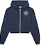 Order (W) Kenzo SS24 标志拉链连帽卫衣带口袋 - 深蓝色 FE62SW1524MI-79
