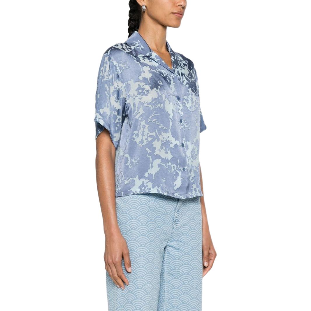 (Women) KENZO SS24 Mesh Letter Logo Loose Fit Short Sleeve Shirt Women Royal Blue FE52CH0719JE-67 圖 5