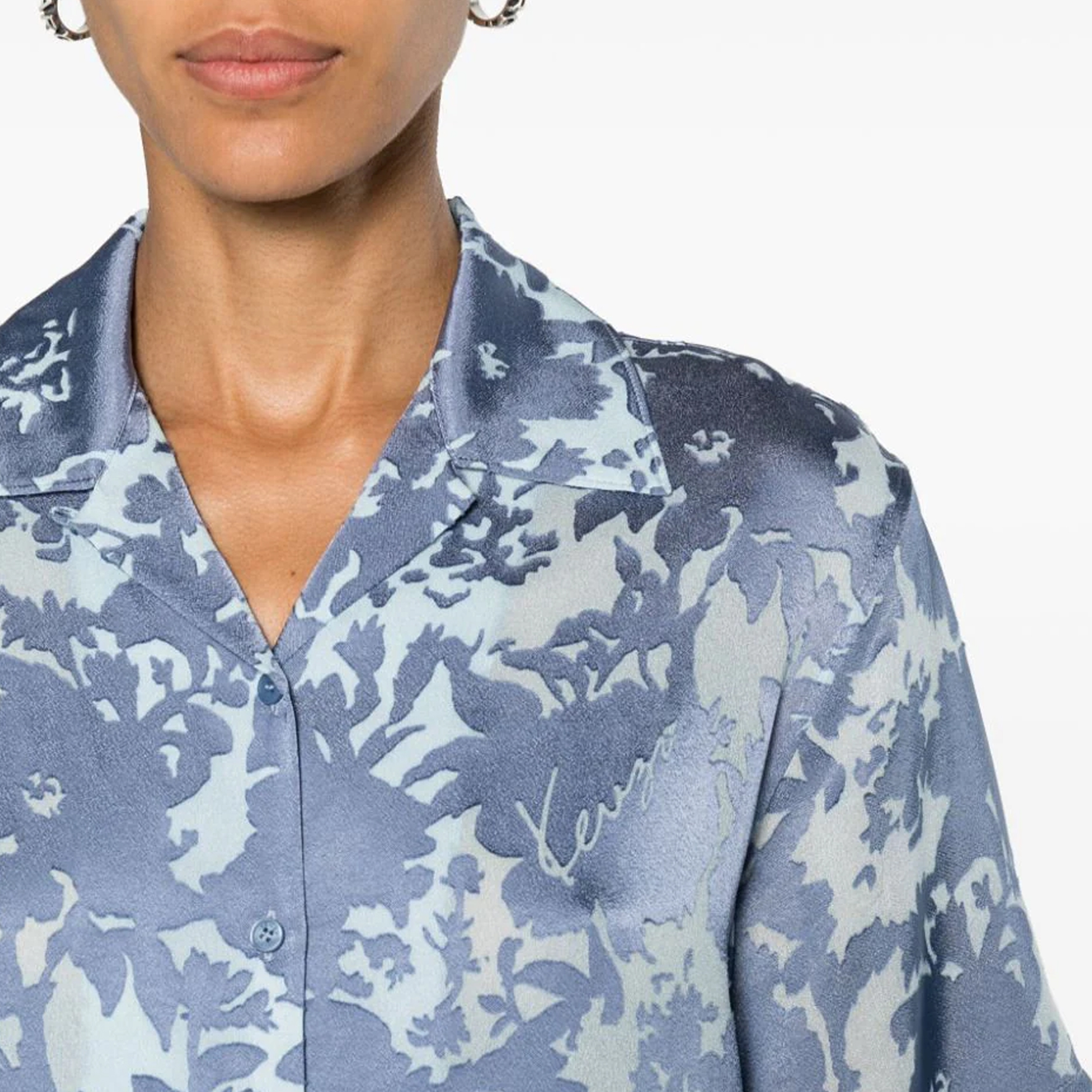 (Women) KENZO SS24 Mesh Letter Logo Loose Fit Short Sleeve Shirt Women Royal Blue FE52CH0719JE-67 圖 6