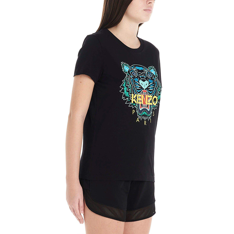 Details for (W) KENZO Takada 黑色虎頭印花T恤 FA5-2TS721-4YB-99