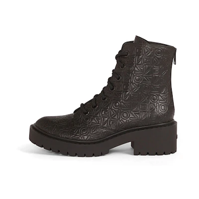 (W) Kenzo Takada KENZO 'Black Embossed Leather Booties'