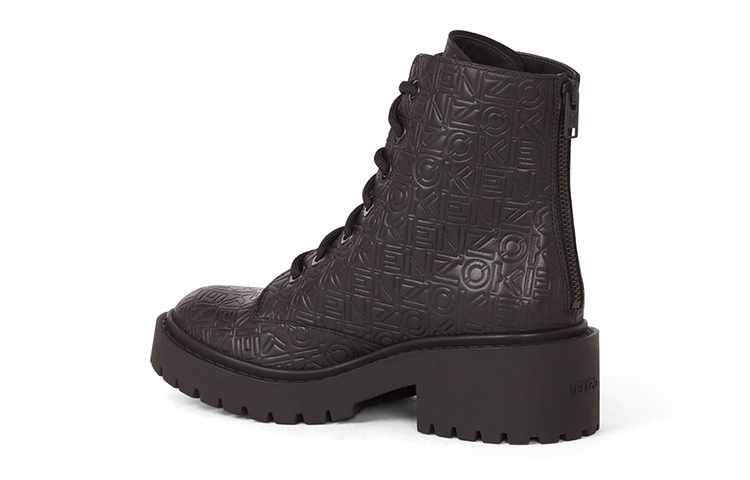 (W) Kenzo Takada KENZO 'Black Embossed Leather Booties' 圖 4