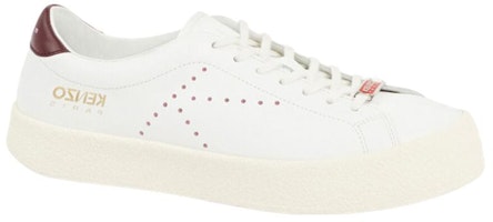 KENZO 高田賢三 皮革 系帶 低幫 時尚板鞋 女款 酒紅白 Order KENZO 高田賢三 皮革 系帶 低幫 時尚板鞋 女款 酒紅白