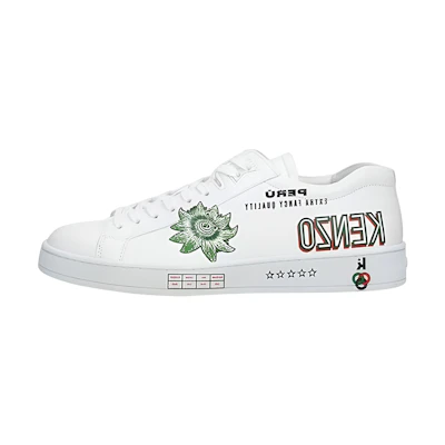 (W) Kenzo Takada Logo Leather Low-Top Sneaker 'White'