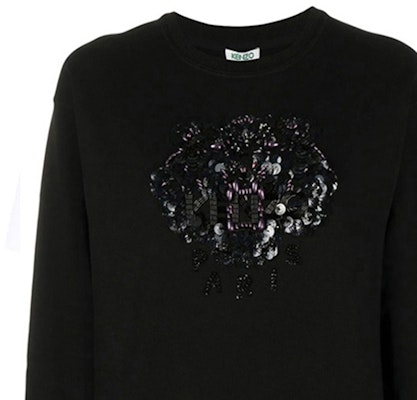(W) KENZO 老虎珠繡黑色棉質衛衣 Jumper. FA52SW9014XN-99 Details for (W) KENZO 老虎珠繡黑色棉質衛衣 Jumper. FA52SW9014XN-99