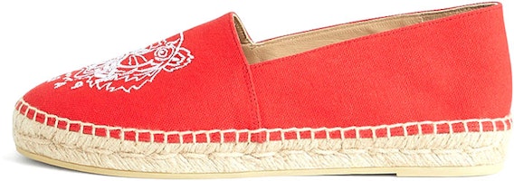 (Women) Kenzo Tiger Canvas Espadrilles 'Red Embroidery' FB52ES180F8021-35 (Women) Kenzo Tiger Canvas Espadrilles 'Red Embroidery' FB52ES180F8021-35