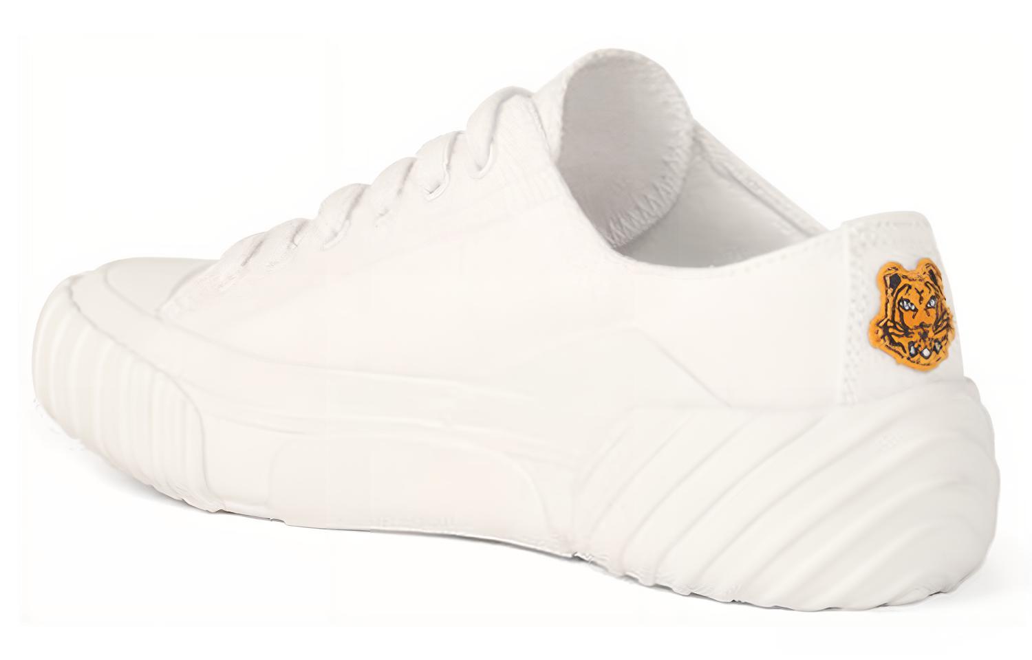 (W) Kenzo Tiger Crest Canvas Sneakers 'White' 圖 3