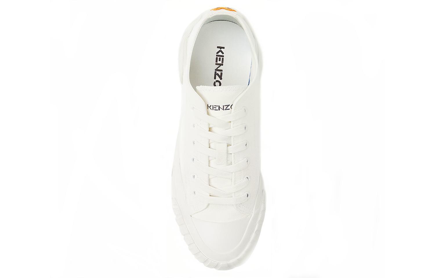 (W) Kenzo Tiger Crest Canvas Sneakers 'White' 圖 4