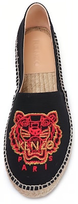 KENZO 高田賢三 織物 虎頭刺繡 漁夫鞋 女款 黑紅 Shop KENZO 高田賢三 織物 虎頭刺繡 漁夫鞋 女款 黑紅