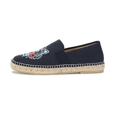 (W) Kenzo Tiger Embroidered Espadrilles 'Navy'