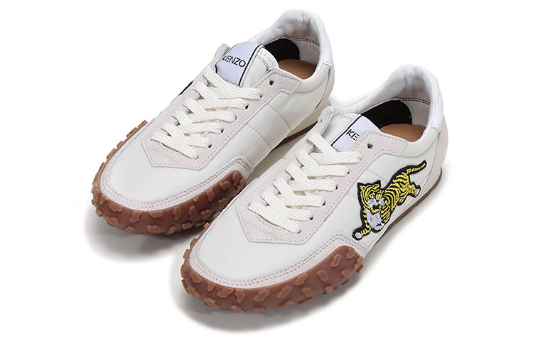 (W) Kenzo Tiger Embroidered Sneakers 'White Grey' 圖 3