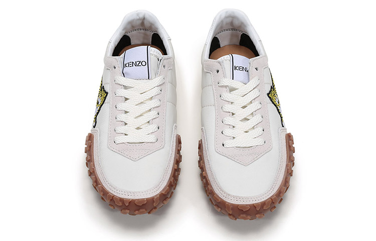 (W) Kenzo Tiger Embroidered Sneakers 'White Grey' 圖 4