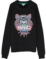 (Women) KENZO Tiger Embroidered Sweatshirt Black F952SW7054XA-99 (Women) KENZO Tiger Embroidered Sweatshirt Black F952SW7054XA-99
