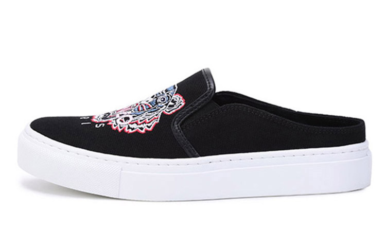 (Women) Kenzo Tiger Embroidery Fabric Mule 'Black' FC52SN105F71-99