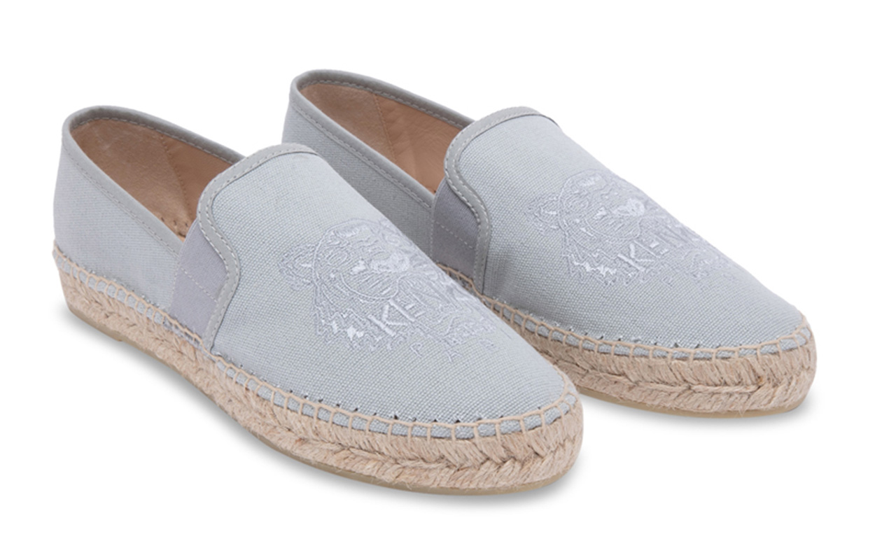Lookbook (Women) Kenzo Tiger Embroidery Flat Espadrilles 'Grey' FA62ES188F70-61