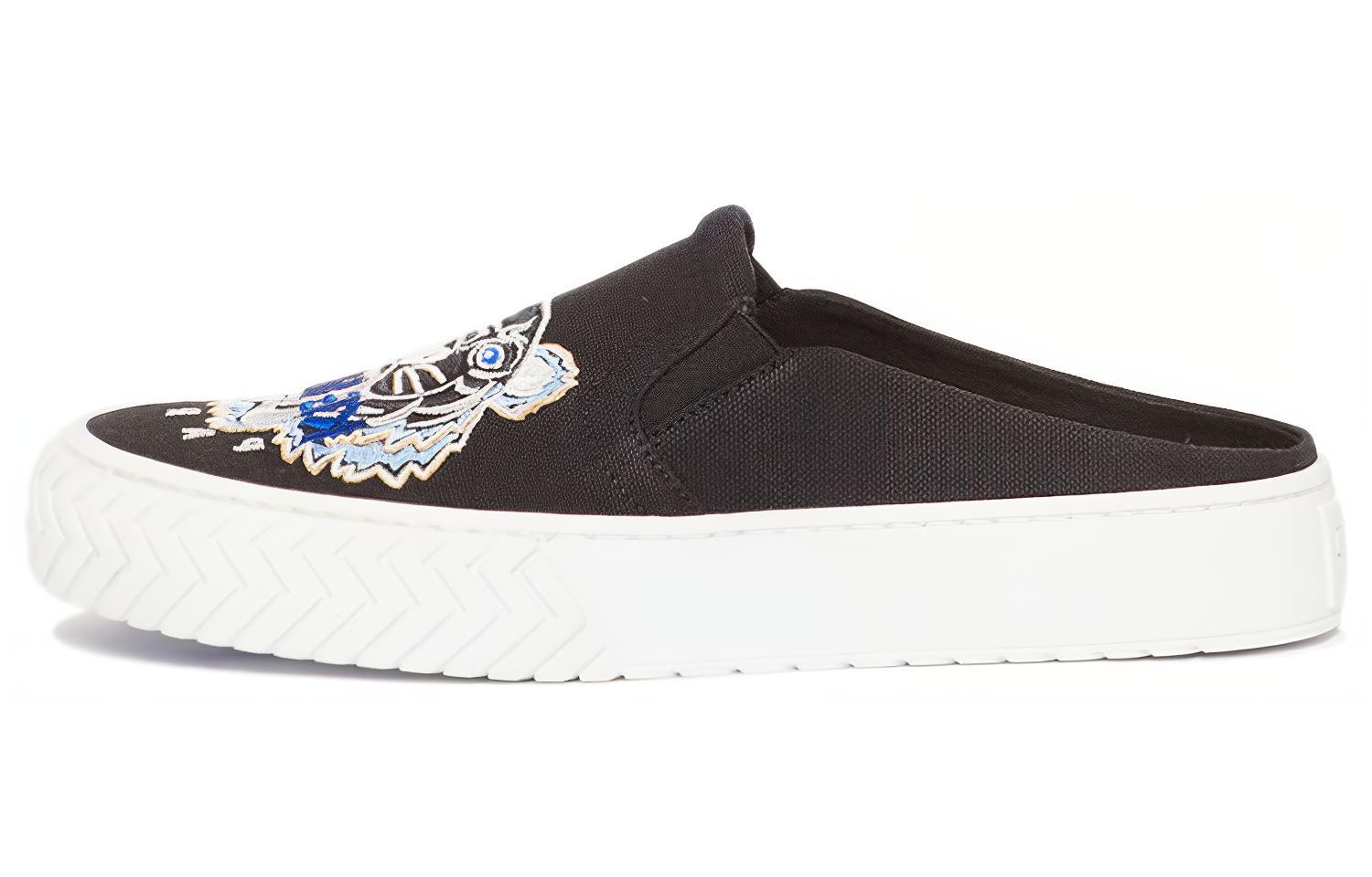 (Women) Kenzo Tiger Embroidery Low-Top Slip-On 'Black' FA52SN202F70-99