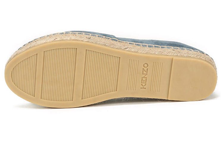 (W) Kenzo Tiger Embroidery Velvet Leather Espadrilles 'Glacier Blue' 圖 6