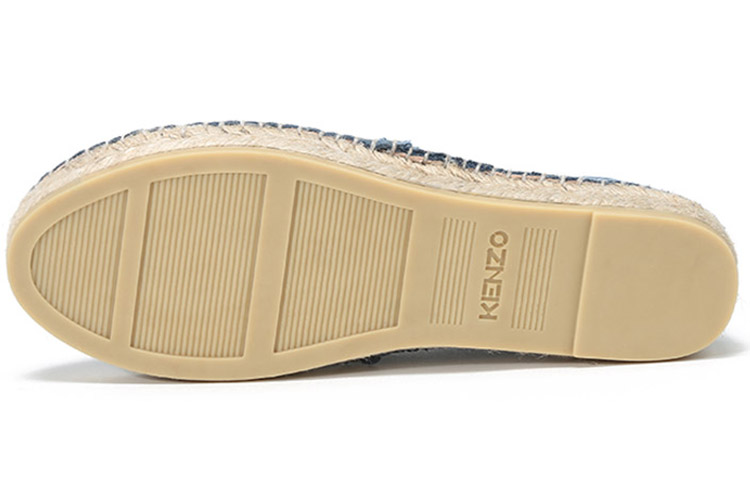 (W) Kenzo Tiger Embroidery Velvet Loafers 'Glacier Blue' 圖 6