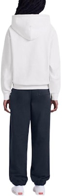 (Women) KENZO Tiger Tail FW22 White Embroidered Logo Hoodie. FC62SW0144MF-01 Details for (Women) KENZO Tiger Tail FW22 White Embroidered Logo Hoodie. FC62SW0144MF-01