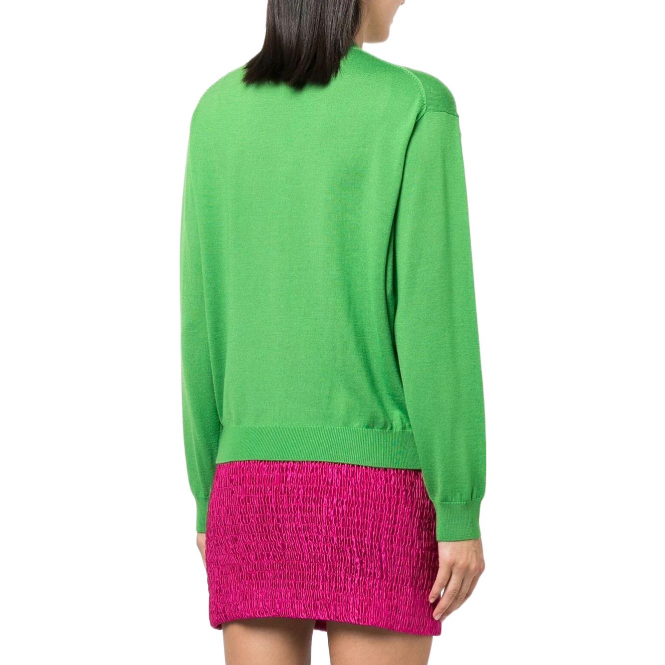 (Women) KENZO Tiger Tail FW22 Logo Crewneck Cashmere Sweater Green FC62PU3413LA-57 圖 4