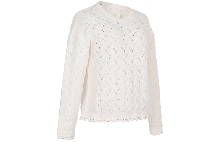 Shop (W) KENZO Baju Sejuk Crewneck Rajut Putih Motif Bunga FA52PU513823-02