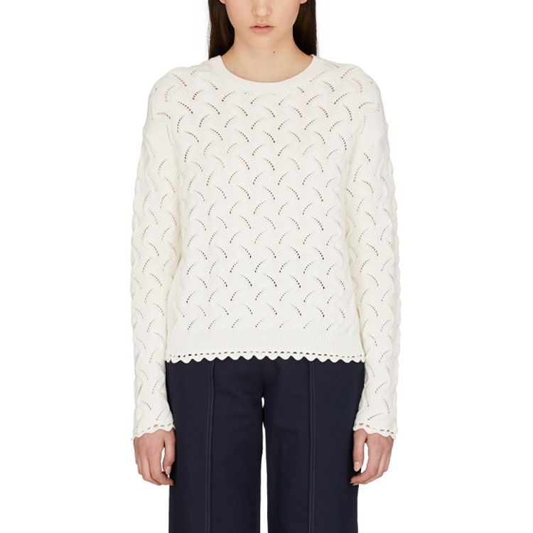 Purchase (W) KENZO Baju Sejuk Crewneck Rajut Putih Motif Bunga FA52PU513823-02