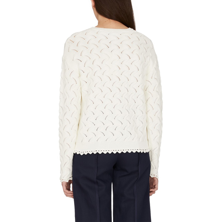 Details for (W) KENZO Baju Sejuk Crewneck Rajut Putih Motif Bunga FA52PU513823-02