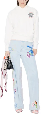 (W) Kenzo 白色连帽衫 字母图案印花 FE52SW1384MF-02 Lookbook (W) Kenzo 白色连帽衫 字母图案印花 FE52SW1384MF-02