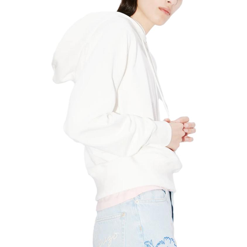 Purchase (W) Kenzo 白色连帽衫 字母图案印花 FE52SW1384MF-02