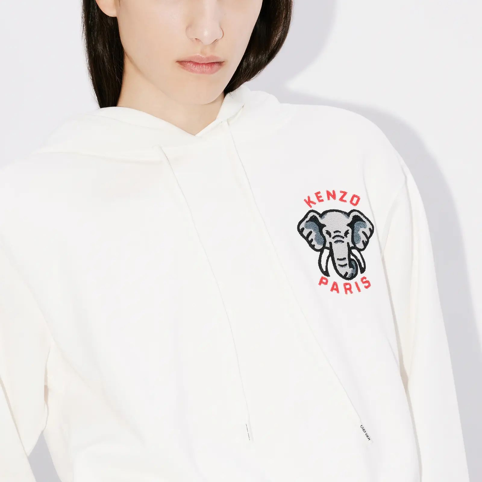 Details for (W) Kenzo 白色连帽衫 字母图案印花 FE52SW1384MF-02