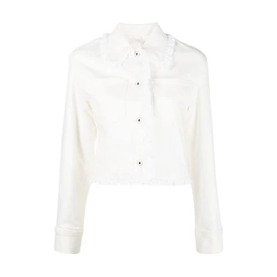 (Women) Kenzo White Solid Single-Breasted Long-Sleeve Jacket FD52DV2406D2-WB