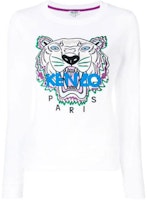 (Women) KENZO White Tiger Embroidered Cotton Crewneck Sweatshirt F952SW7054XA-01 (Women) KENZO White Tiger Embroidered Cotton Crewneck Sweatshirt F952SW7054XA-01