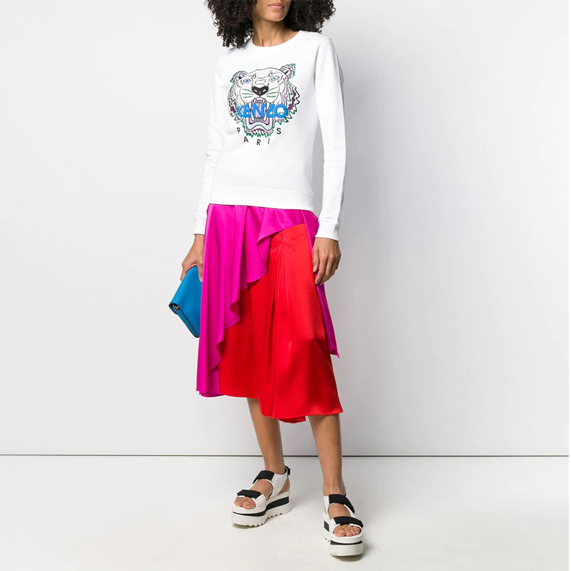 Details for (W) KENZO Sweatshirt Putih Bordir Harimau Crewneck Katun F952SW7054XA-01