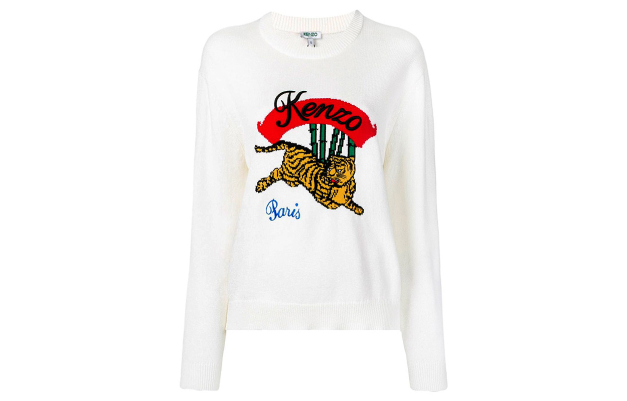 (Women) Kenzo White Tiger Graphic Long Sleeve Sweatshirt F952TO5373XC-01 圖 2