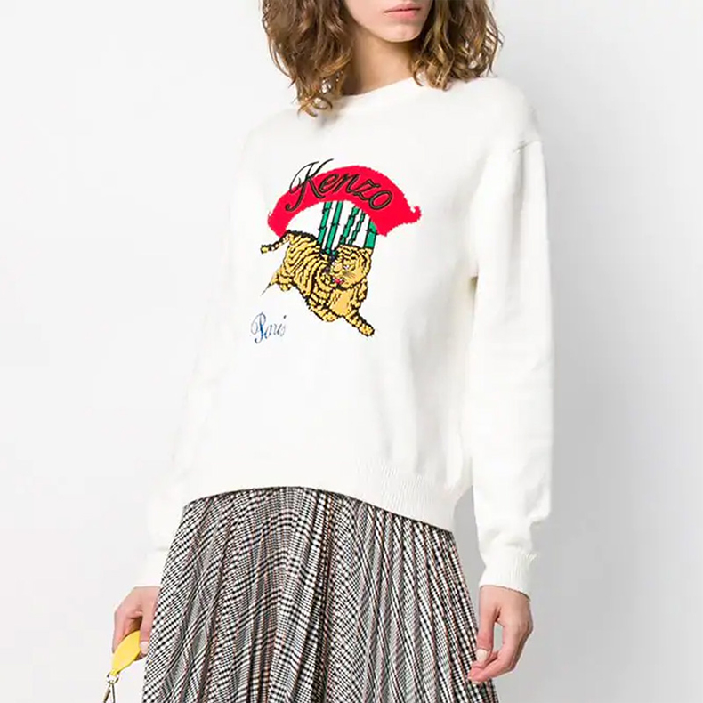 (Women) Kenzo White Tiger Graphic Long Sleeve Sweatshirt F952TO5373XC-01 圖 3