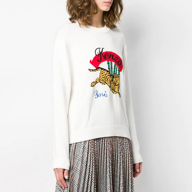 (Women) Kenzo White Tiger Graphic Long Sleeve Sweatshirt F952TO5373XC-01 圖 4