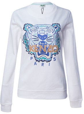 (W) KENZO 화이트 타이거 헤드 크루넥 스웨트셔츠 FA52SW7194U9-01 Order (W) KENZO 화이트 타이거 헤드 크루넥 스웨트셔츠 FA52SW7194U9-01