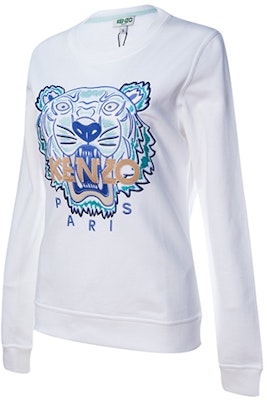 (W) KENZO 화이트 타이거 헤드 크루넥 스웨트셔츠 FA52SW7194U9-01 Shop (W) KENZO 화이트 타이거 헤드 크루넥 스웨트셔츠 FA52SW7194U9-01